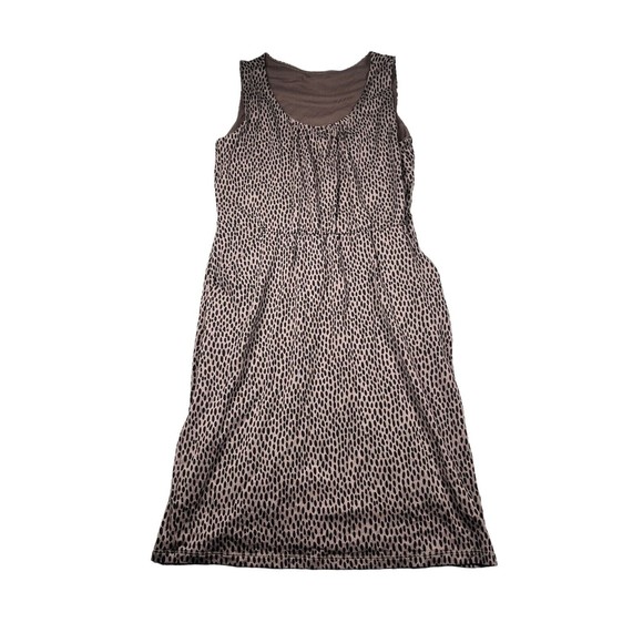 Womens Size Small Garnett Hill Leopard Print Tank Dress‎ sleeveless Brown - Picture 1 of 7